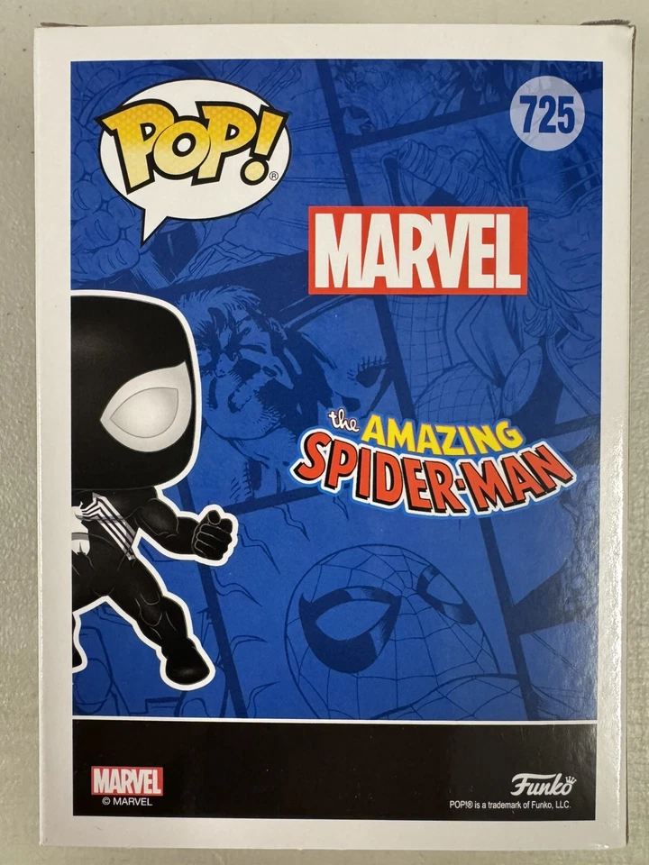 Spider-Man (Traje Simbionte) Brilla 725 ~ Marvel ~ Vinilo Funko Pop ~ RARO + ESTUCHE RÍGIDO Foto 3 de 4