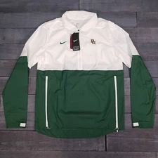 NIKE Baylor Bears 1/2 zip On Field Lightweight Coach Jacket Mens SMALL Green
