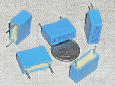 5 EPCOS TDK DOUBLE METALLIZED POLYPROPYLENE FILM PULSE CAPACITOR .3UF 250V USA
