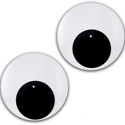 DJ Set of 2 Big Googly Eyes #2 DJ 7'' inch Slipmat Portablism Slip Mat x2