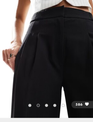 ASOS DESIGN tailored tapered trousers in black UK