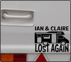 Motor-home Personalised Your Names Camper Decal Sticker Lost Again Caravan