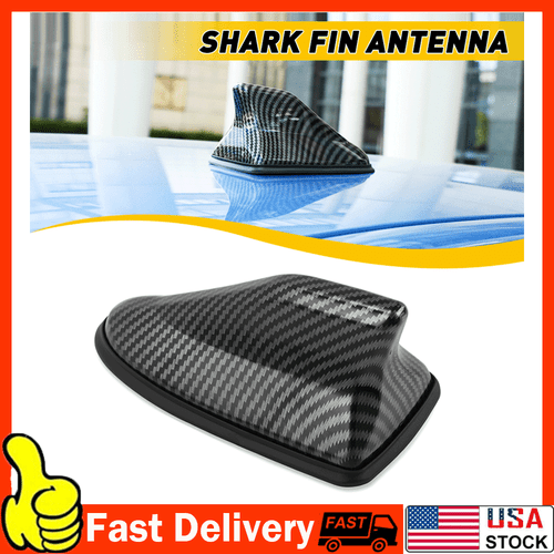 Antenne de voiture aileron de requin en fibre de carbone signal radio économies AM/FM antenne universelle
