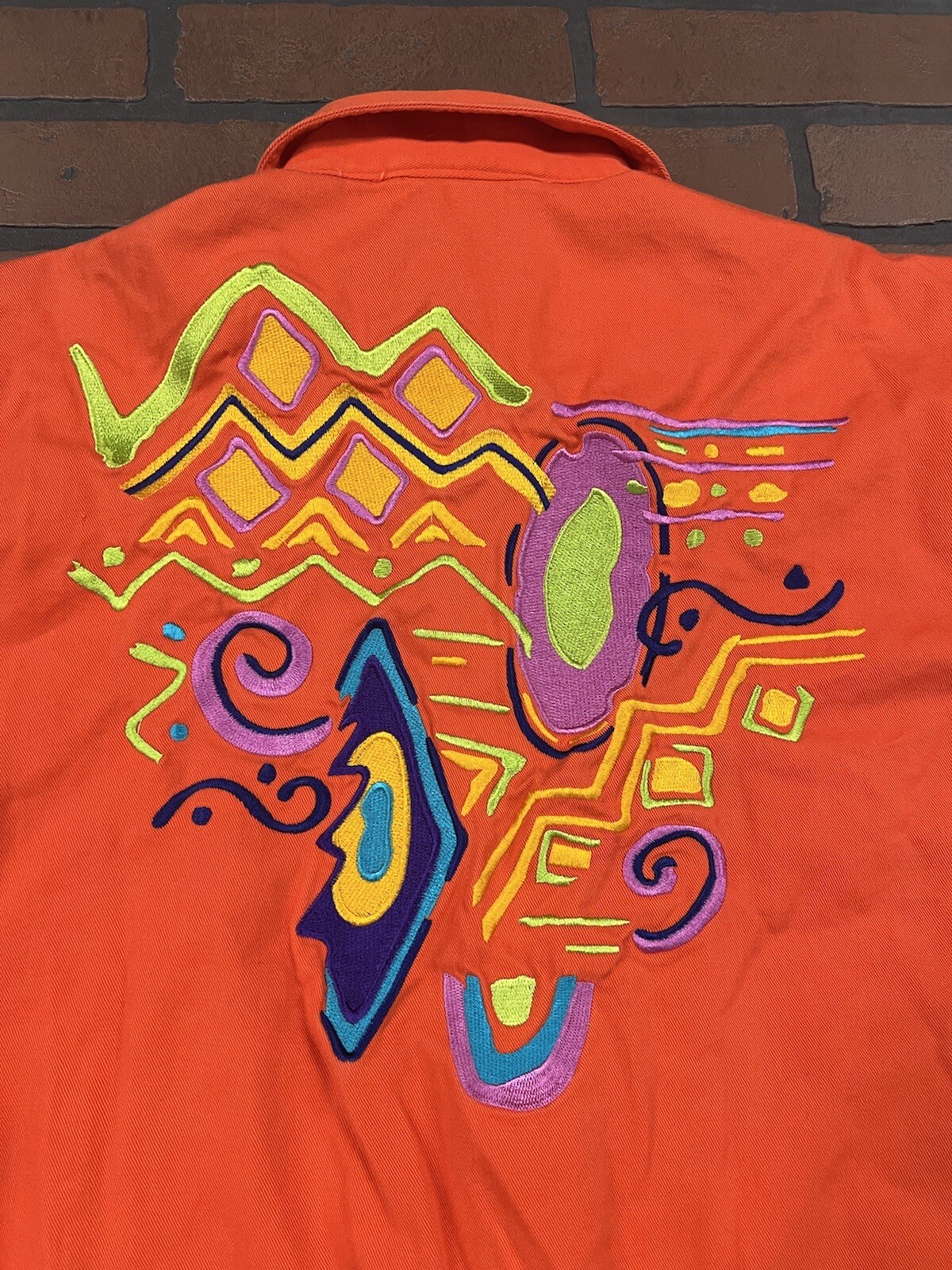 Vintage IB Diffusion Jacket Abstract Geometric 90… - image 9