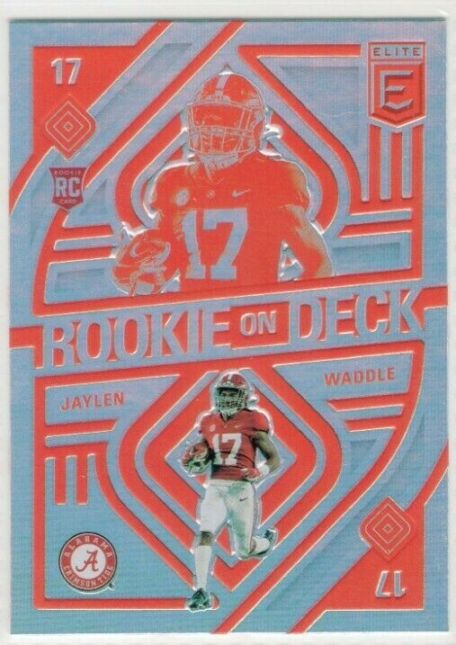 Jaylen Waddle 2021 Panini Elite Rookie on Deck RC #RD7 Dolphins