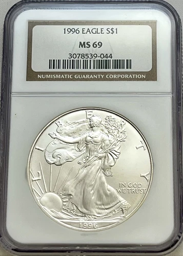 1996 American Silver Eagle NGC MS 69
