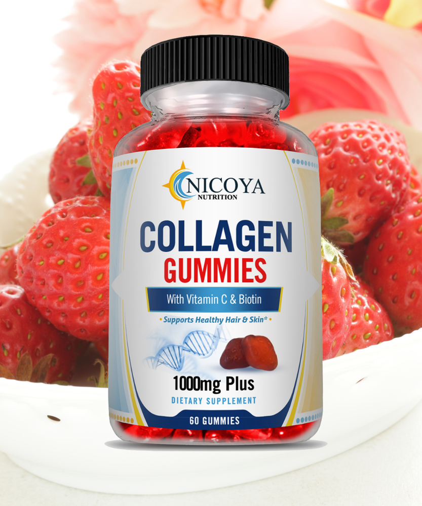 Premium Collagen Vitamin Gummies for Hair, Skin & Nails -Strawberry