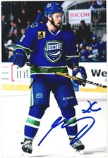 Michael Chaput Autographed 4x6 Color Photo Utica Comets #26 A