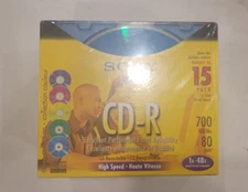 Sony High Speed CD-R 15 Pack Color Collection SEALED 