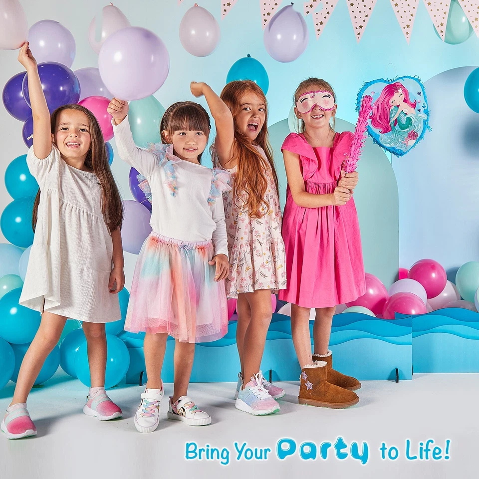 Mermaid Pinata Birthday Party For Girls With Stick Blindfold & Mini Piñata Set - Image 4 of 4