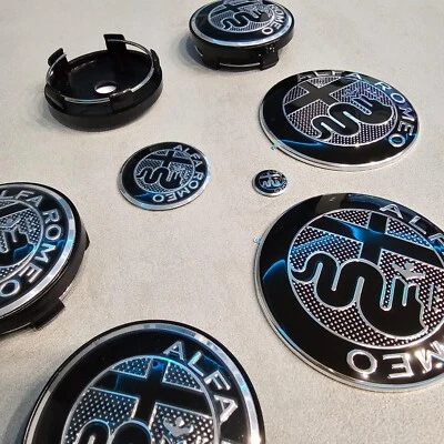 Kit completo loghi Nuovi Neri GTAM Giulia 2023 Alfa Romeo Giulietta, Brera, 159