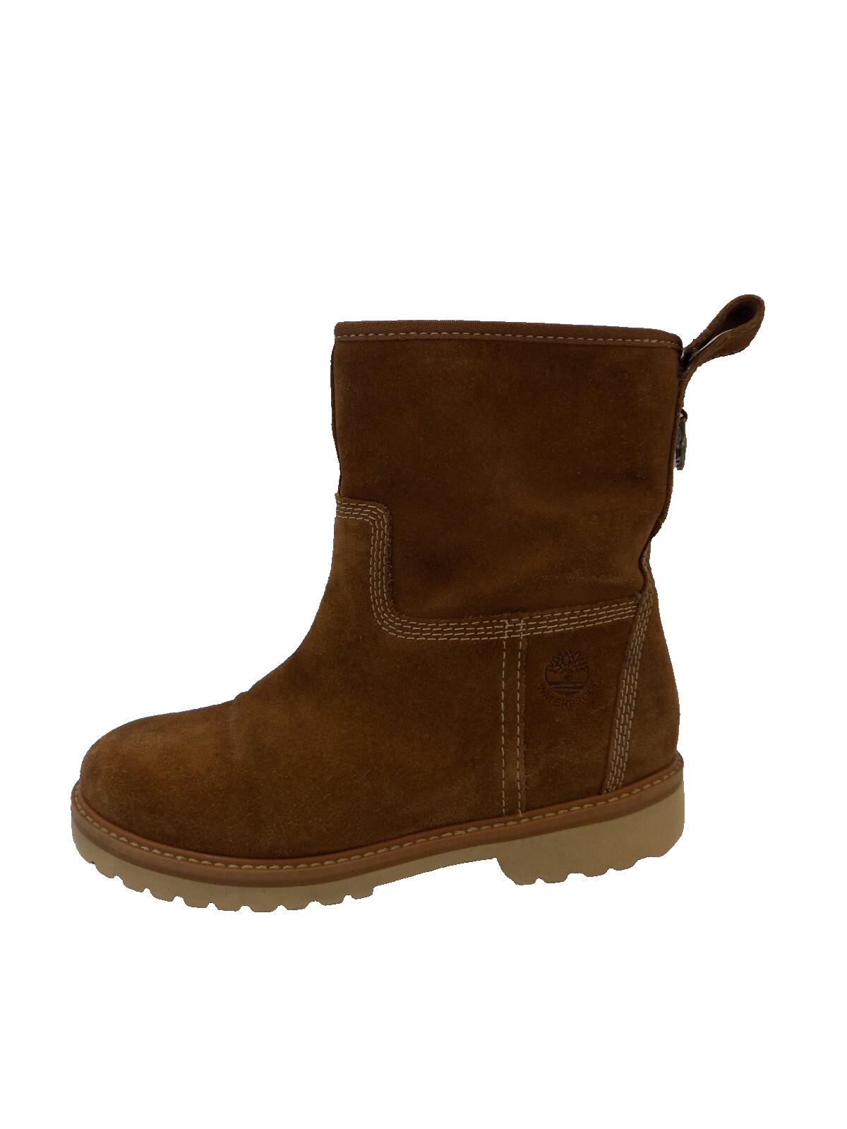 SAOLA Timberland stivaletti marroni scamosciati taglia 5 donna pull on chelsea suola grossa piatta
