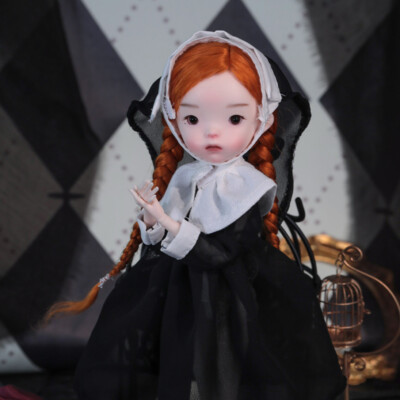 Full Set 1/6 BJD Doll Hand-Drawn Face Make Up Eyes Nun Outfits Hair Collect Gift