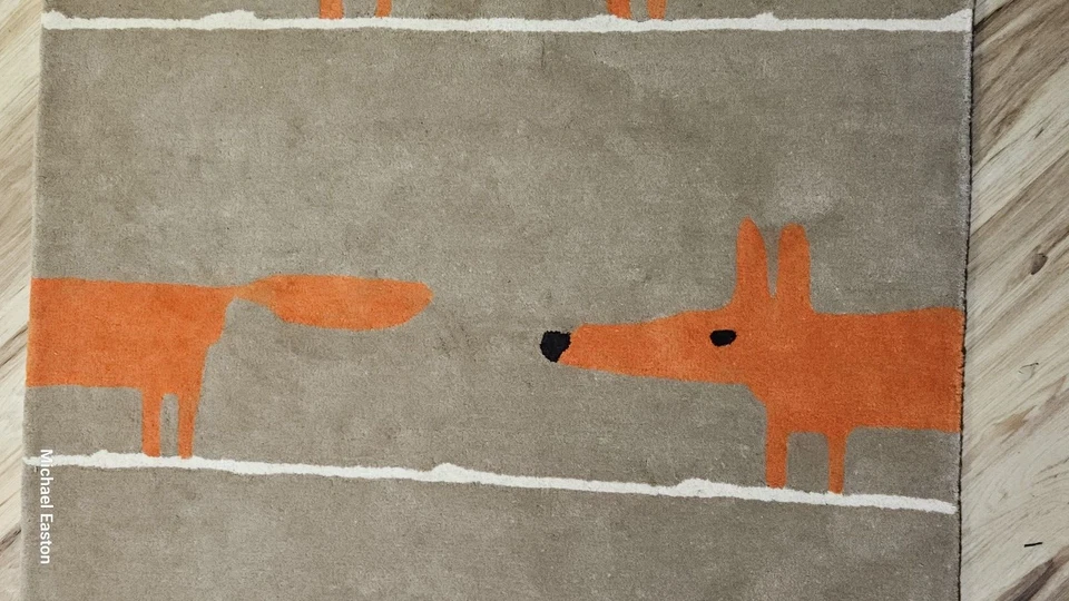 Alfombra de diseñador Mr Fox canela acolchada 100 % lana #25303 Surya/Scion Foto 3 de 4