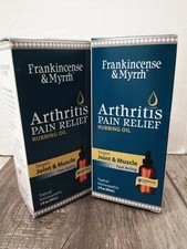 FRANKINCENSE  MYRRH Arthritis Pain Relief Rubbing Oil - 2.oz 2PK BUNDLE read