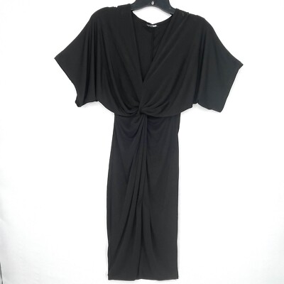 Fashion Nova Full Grown Knot Dress Black Fashion Nova Knee Length