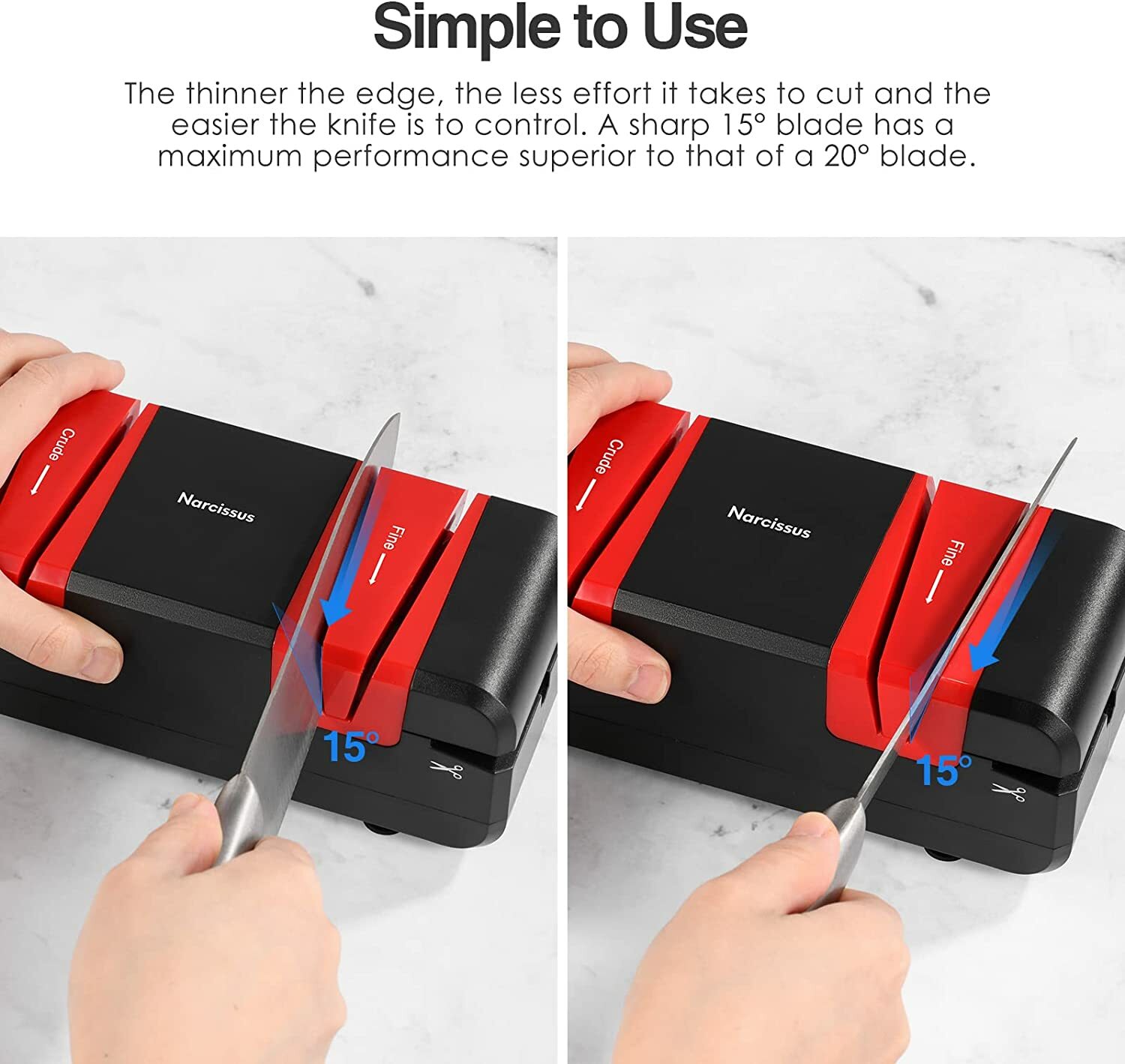 NEW Narcissus Knife Sharpener 90W Professional Electric for Home (Open