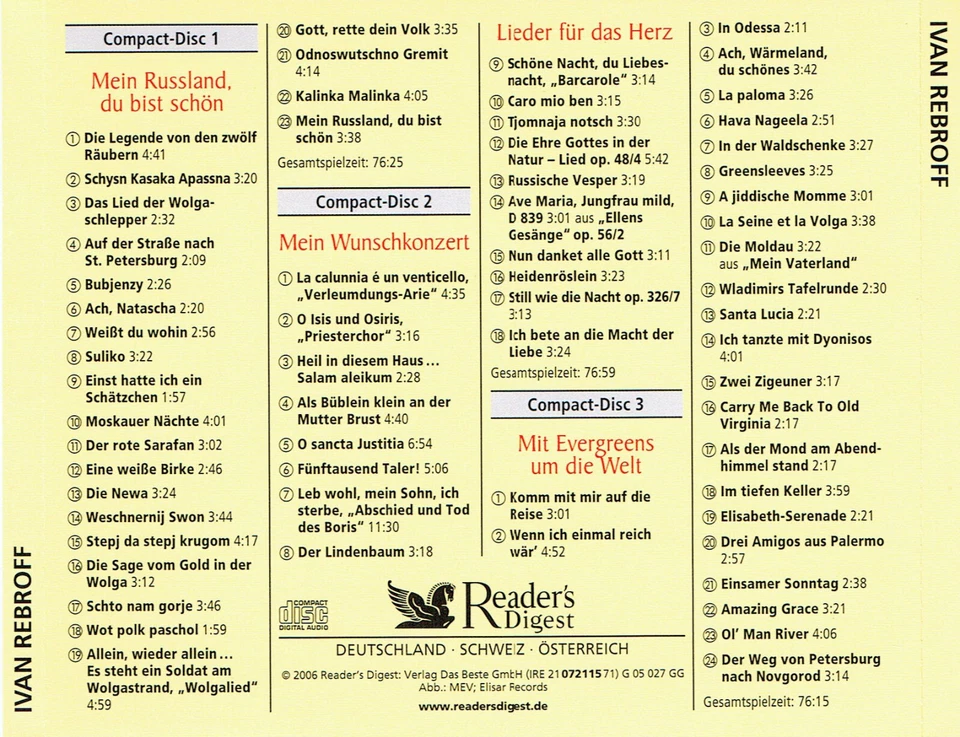 (3CDs) Ivan Rebroff – Meine Russische Seele - Wenn Ich Einmal Reich Wär', u.v.a. - Bild 2 von 2