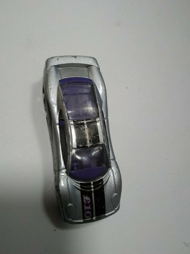 1992 Mattel Hot Wheels Jaguar Silver With Black Racing Stripes - Picture 7 of 7