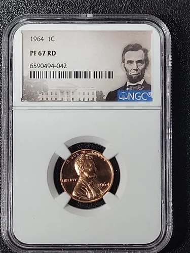 1964 1c  Graded PF 67 RD By NGC