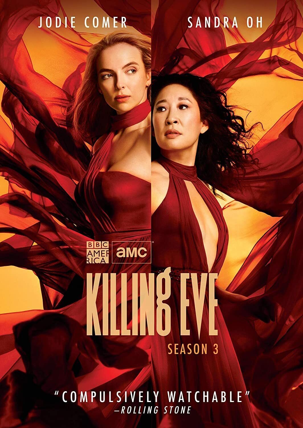 Killing Eve, Season 3 (DVD) Sandra Oh Jodie Comer Fiona Shaw Kim Bodina