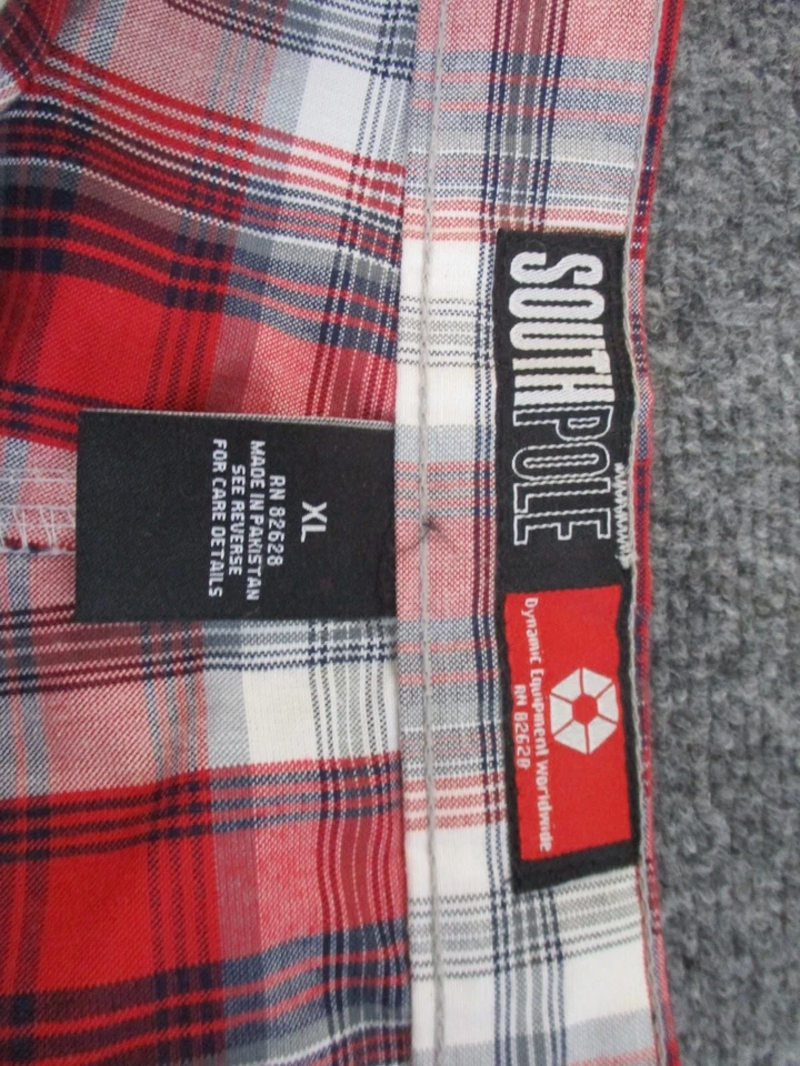 Pantalones Cortos Southpole Para Hombre Extra Grandes Rojo Algodón Y2K Años 2000 15" Entrepierna 33" Cintura Foto 4 de 4