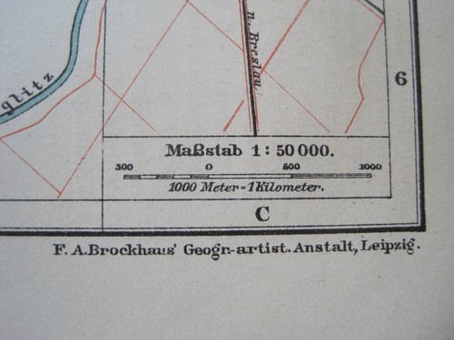 Historische Landkarte, Stettin und Umgebung 1895 / Brockhaus (# 57) - Bild 3 von 3