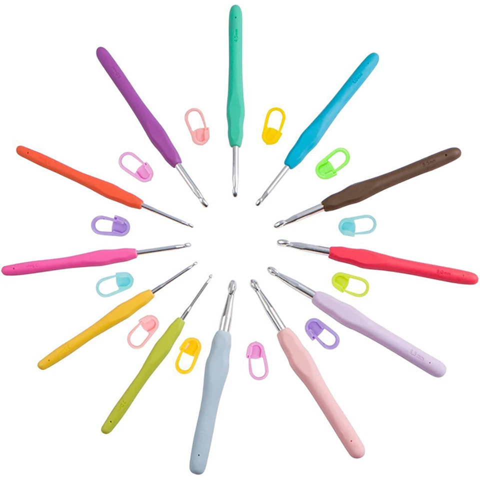 31x With Bag Grip Needles Sewing Tools Knitting Needles Sets Soft Crochet Hooks - image 4 of 4