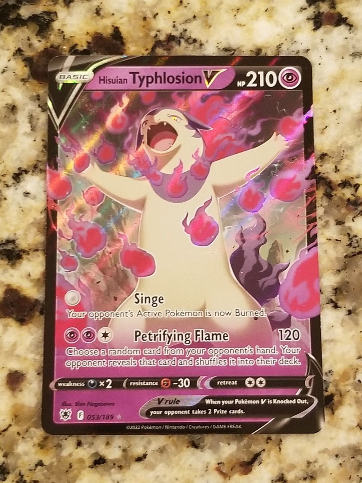 Pokemon TCG Hisuian Typhlosion V 53/189 Astral Radiance SWSH10 Near Mint/Mint