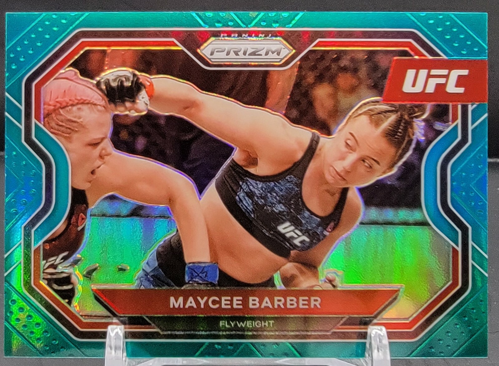 2021 PANINI UFC PRIZM DEBUT  MAYCEE BARBER TEAL PRIZM #'d/49  🔥🔥🔥