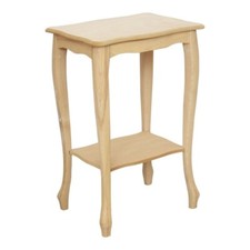 TAVOLINO PORTA VASO IN LEGNO GREZZO NON VERNICIATO