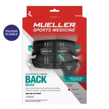 MUELLER Sports Medicine Adjustable Lumbar Back Brace with Removable Pad