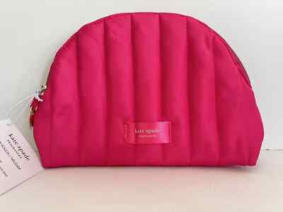 cute makeup bags for travel for women kate spade Kate Spade Fragrance Hot Pink Puffer Dome Makeup Bag Cosmetic Pouch Case  NEW