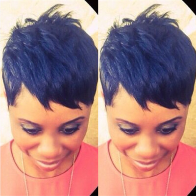 Fashion Black Short Pixie Cut Human Hair Wigs Cute Pixie Cut Wig Natural Looking