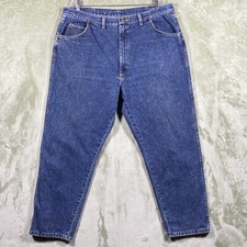 Wrangler Jeans Men's 40x29 Blue Made In USA 100% Cotton Tag Reads 42x30