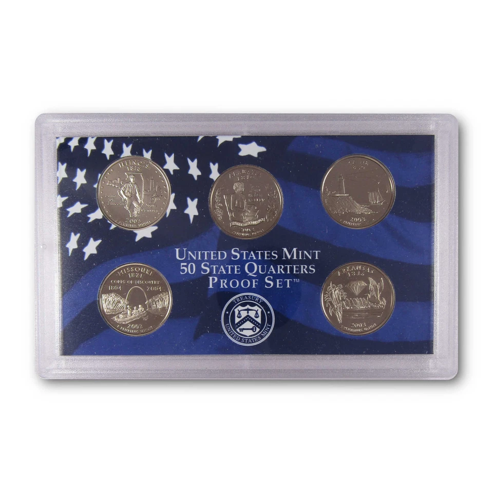 2003 State Quarter Clad Proof Set U.S. Mint Packaging OGP COA - Image 2 of 4