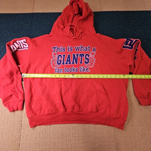 New York Giants This is what a fan Erwachsene Hoodie Sweatshirt Large rot Kapuze K2b - Bild 8 von 11