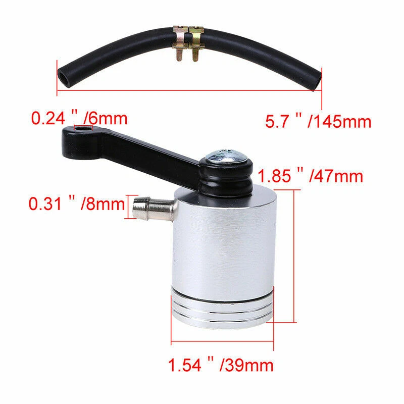 Depósito de líquido de frenos delantero CNC universal para motocicleta tanque de embrague taza de líquido de aceite Foto 3 de 4