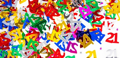 21st Multicolour Confetti Tabletop Sprinkle Anniversary Birthday Party Decor X4 - Picture 5 of 6