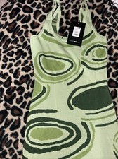 Fashion Nova Sweater Midi Dress Spaghetti Strap XSmall Green New With Tags