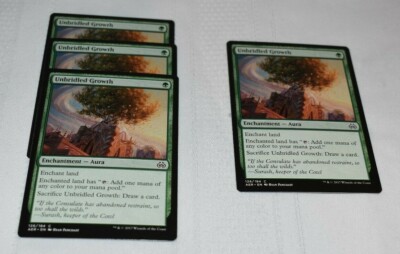 4x Unbridled Growth MTG Aether Revolt Magic | eBay