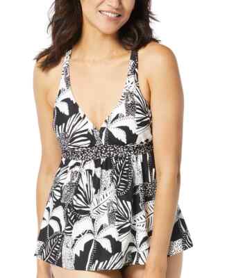 Coco Reef Womens Sublime Printed Bra Sized Tankini Top 38C