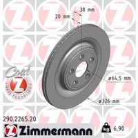 Zimmermann 2X Bremsscheibe Hinten Ø326 Mm FüR Jaguar S-Type X200 3.0 V6 2.7 D