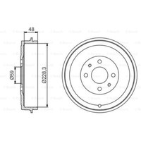Bosch Bremstrommeln Hinten Ø98Mm FüR Peugeot Bipper Aa_ CitroëN Nemo