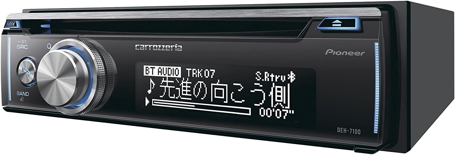 Pioneer Carrozzeria Car Audio DEH-7100 Black 1DIN CD USB Bluetooth Spotify