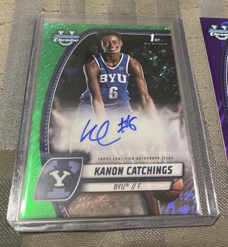 2024-25 Bowman Chrome U Lot Cards- 4 Autos, Green Shimmers, Black Wave & More!! - Picture 2 of 16