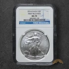 2014 American 1oz Silver Eagle $1 - NGC MS70 - Philadelphia