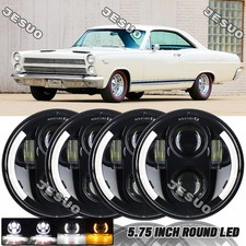 4pc 5.75 5-34inch Round Led Headlights Upgrade For Ford Galaxie 500 1962-1974