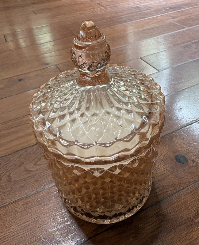 Aroma Bay Candles Pink Lidded Glass Jar Candle, Decorative Round 7.4 oz
