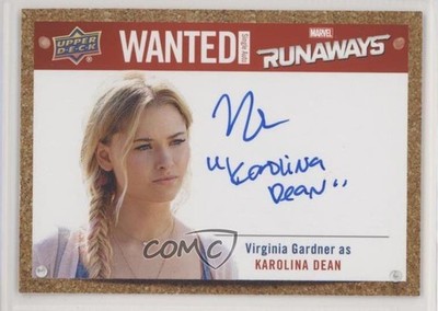 2020 Marvel Runaways Inscriptions Virginia Gardner Karolina Dean #W-VG Auto 0f1g